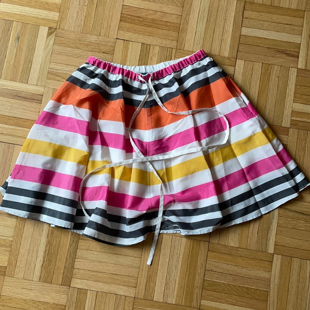 pim + larkin | pink striped a-line skirt